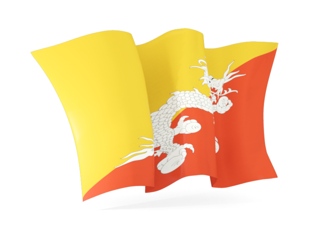 Waving flag. Download flag icon of Bhutan at PNG format