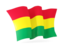 Bolivia. Waving flag. Download icon.