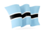 Botswana. Waving flag. Download icon.