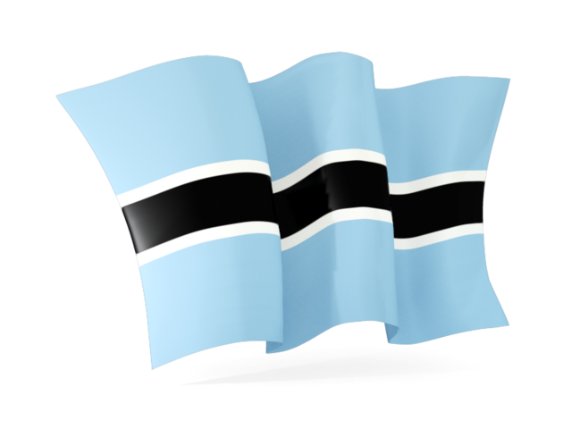 Waving flag. Download flag icon of Botswana at PNG format