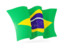 Brazil. Waving flag. Download icon.