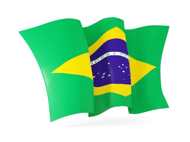 Волнистый флаг. Скачать флаг. Бразилия