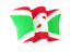 Burundi. Waving flag. Download icon.