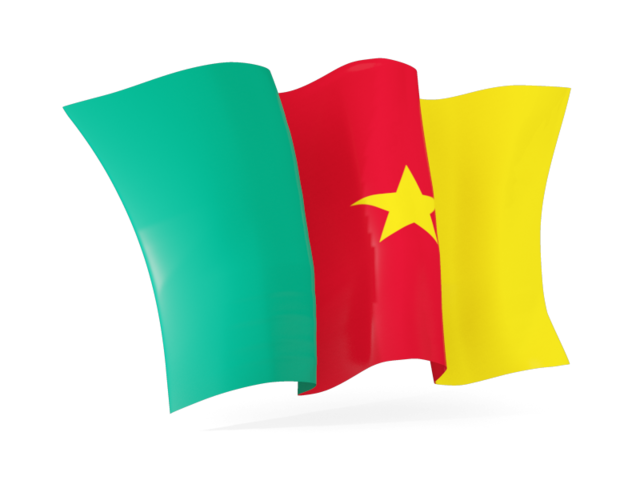 Waving flag. Download flag icon of Cameroon at PNG format