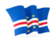 Cape Verde. Waving flag. Download icon.