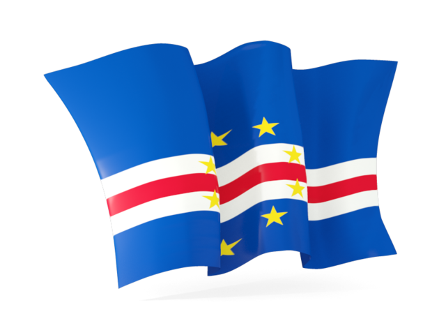 Waving flag. Download flag icon of Cape Verde at PNG format
