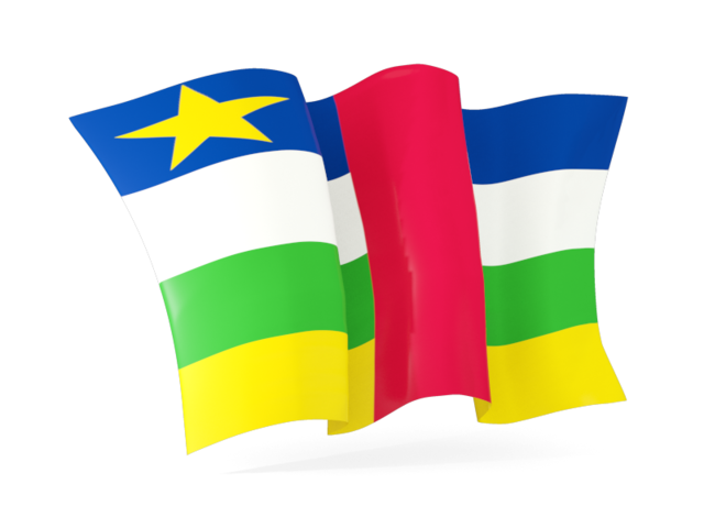 Волнистый флаг. Скачать флаг. Центральноафриканская Республика