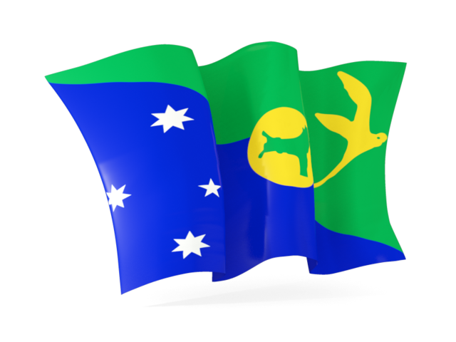 Waving flag. Download flag icon of Christmas Island at PNG format