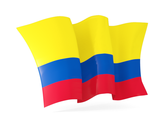Waving flag. Download flag icon of Colombia at PNG format