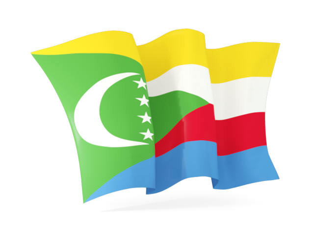 Waving flag. Download flag icon of Comoros at PNG format