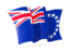 Cook Islands. Waving flag. Download icon.