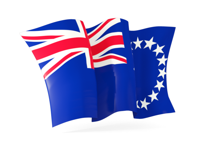 Waving flag. Download flag icon of Cook Islands at PNG format