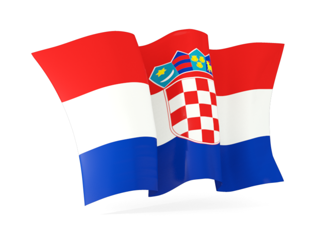 Волнистый флаг. Скачать флаг. Хорватия