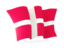 Denmark. Waving flag. Download icon.