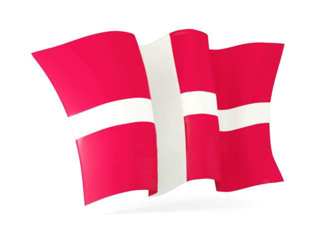 Волнистый флаг. Скачать флаг. Дания