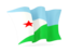 Djibouti. Waving flag. Download icon.