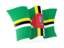 Dominica. Waving flag. Download icon.