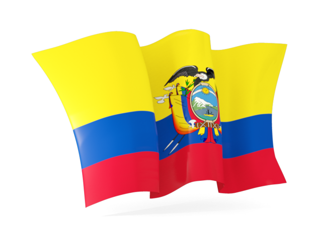 Waving flag. Download flag icon of Ecuador at PNG format