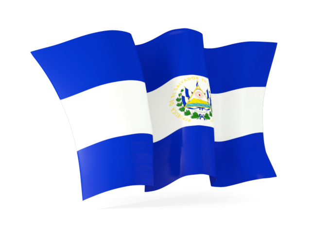 Waving flag. Download flag icon of El Salvador at PNG format