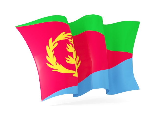 Waving flag. Download flag icon of Eritrea at PNG format