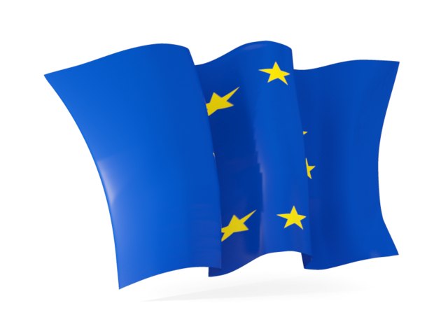 Волнистый флаг. Скачать флаг. Европейский союз