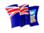 Falkland Islands. Waving flag. Download icon.