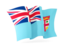 Fiji. Waving flag. Download icon.