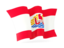 French Polynesia. Waving flag. Download icon.