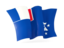 French Southern and Antarctic Lands. Waving flag. Download icon.