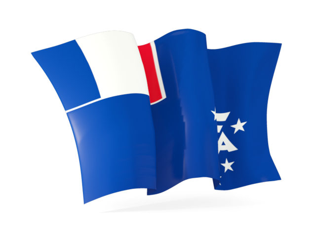 Волнистый флаг. Скачать флаг. Французские Южные и Антарктические территории