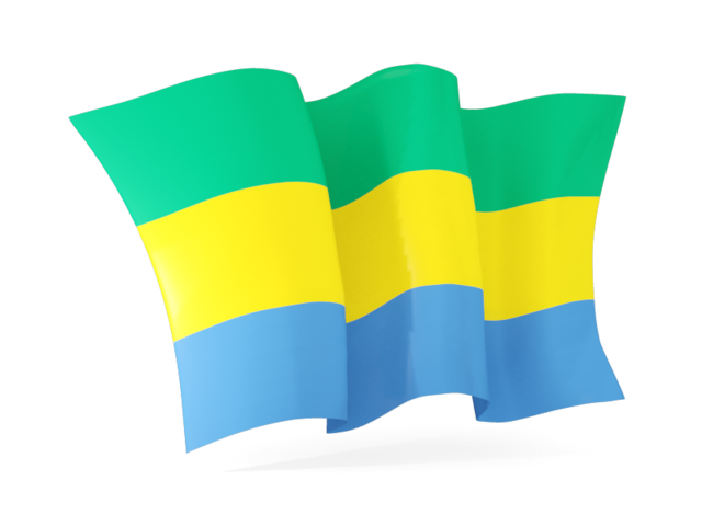 Waving flag. Download flag icon of Gabon at PNG format