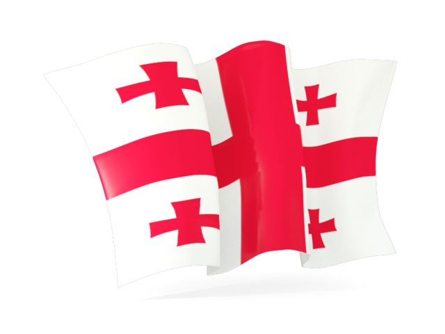 Waving flag. Download flag icon of Georgia at PNG format