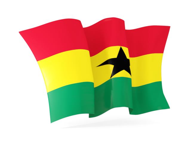 Waving flag. Download flag icon of Ghana at PNG format