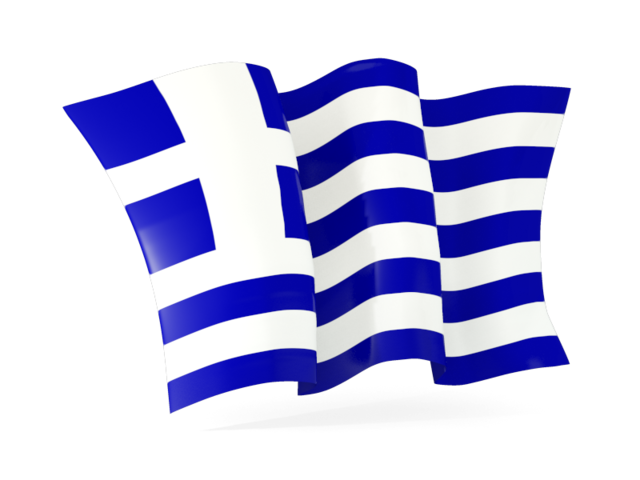 Волнистый флаг. Скачать флаг. Греция
