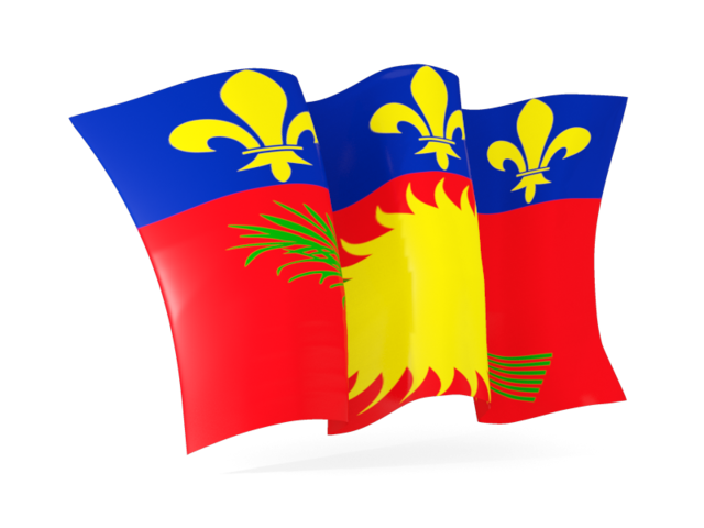Waving flag. Download flag icon of Guadeloupe at PNG format