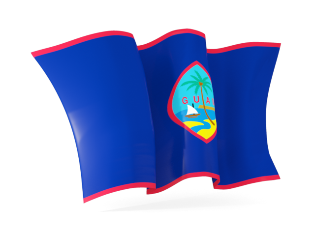Waving flag. Download flag icon of Guam at PNG format