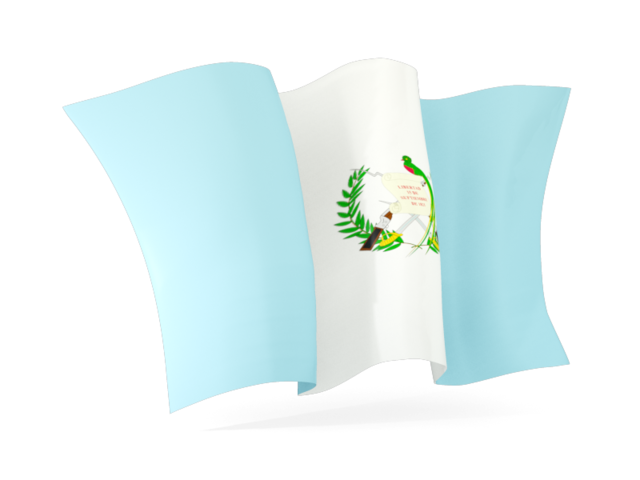 Волнистый флаг. Скачать флаг. Гватемала
