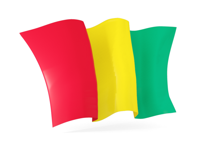 Waving flag. Download flag icon of Guinea at PNG format