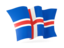 Iceland. Waving flag. Download icon.
