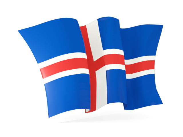 Waving flag. Download flag icon of Iceland at PNG format