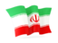 Iran. Waving flag. Download icon.