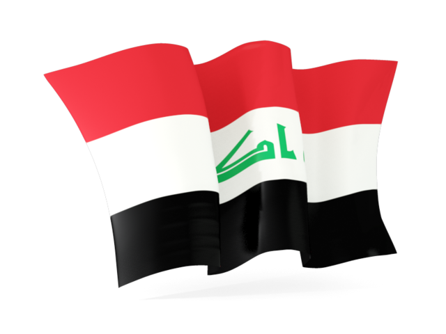 Waving flag. Download flag icon of Iraq at PNG format