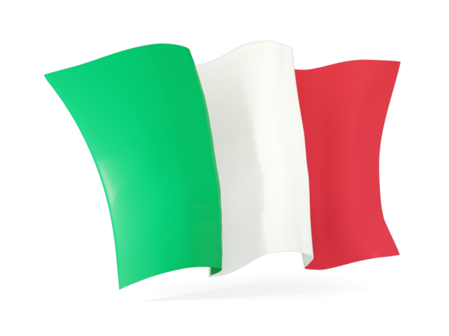 Волнистый флаг. Скачать флаг. Италия