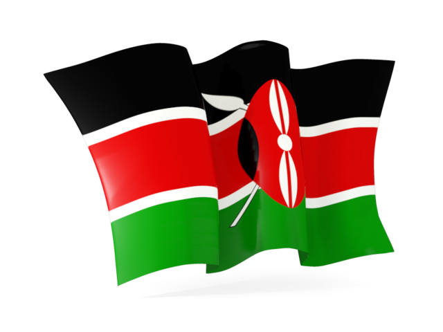 Waving flag. Download flag icon of Kenya at PNG format