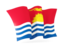 Kiribati. Waving flag. Download icon.