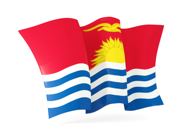 Волнистый флаг. Скачать флаг. Кирибати