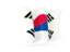 Южная Корея. Волнистый флаг. Скачать иллюстрацию.