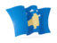 Kosovo. Waving flag. Download icon.