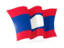 Laos. Waving flag. Download icon.