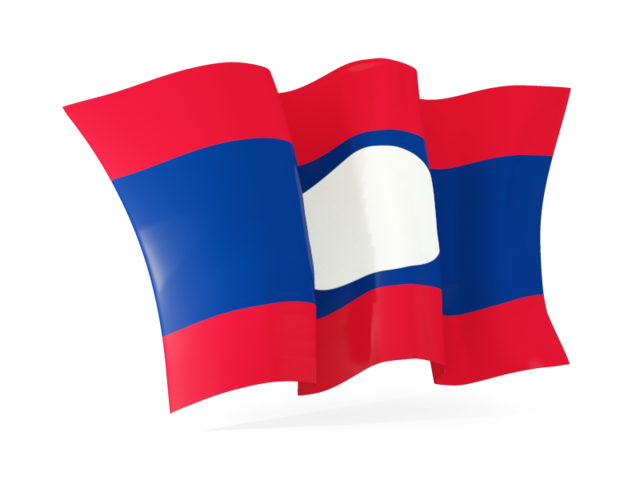 Waving flag. Download flag icon of Laos at PNG format